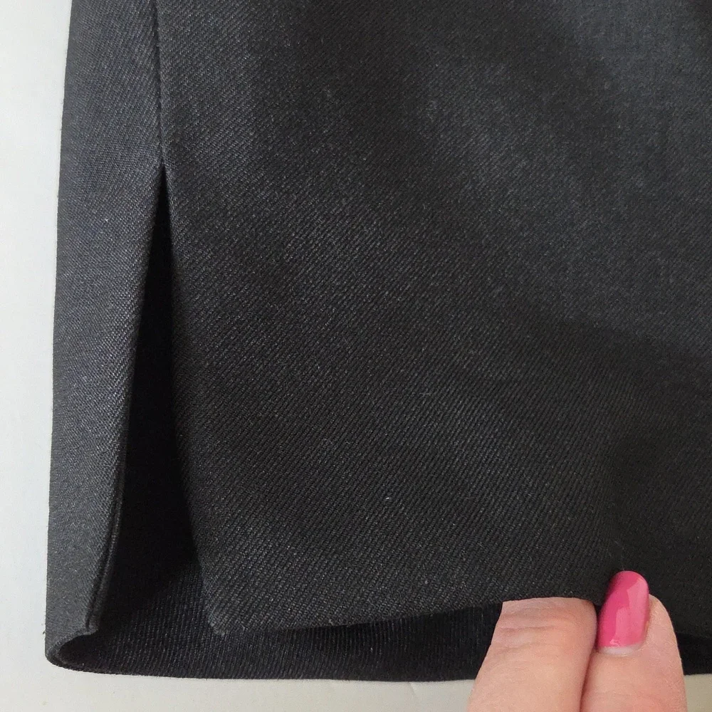 Kasper Women's Black High Neck Collarless Blazer Jacket Cuffable Sleeve Size 16W - Picture 8 of 9